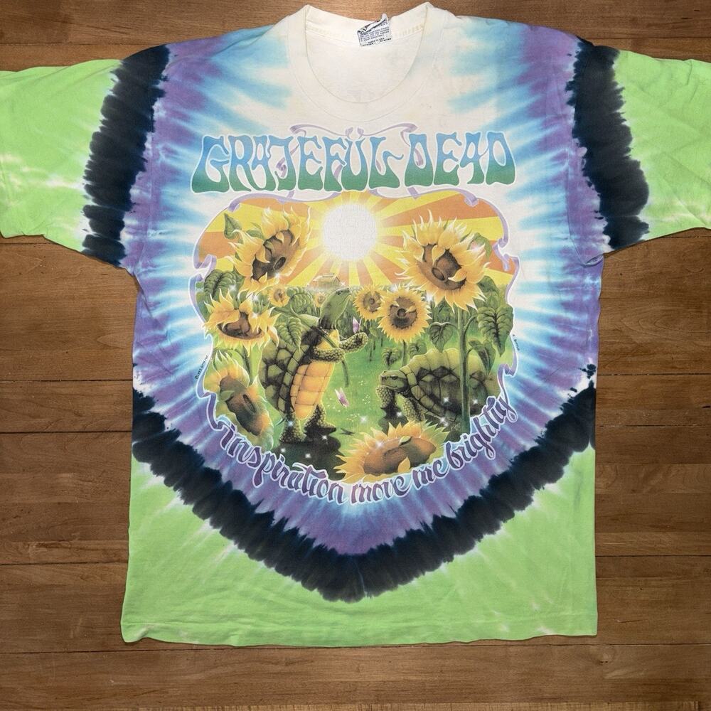 Vintage Grateful Dead 1995 Summer Tour T-Shirt Tie Dye Turtles Terrapin Station